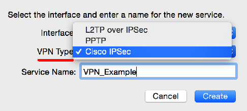 Select VPN Type