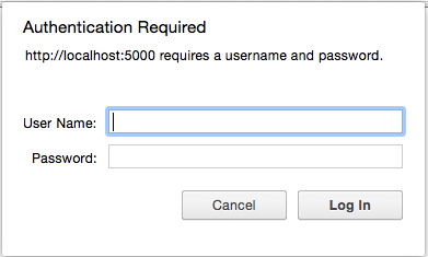 Authentication Dialog