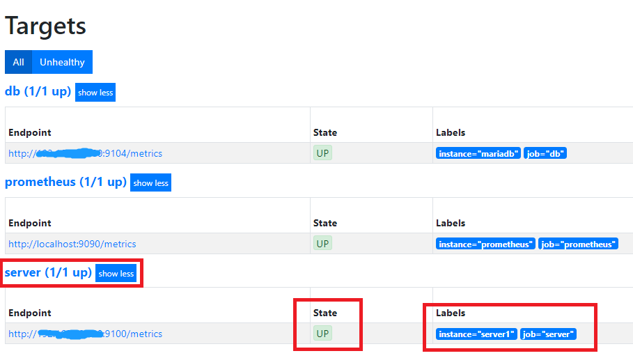 Prometheus Targets